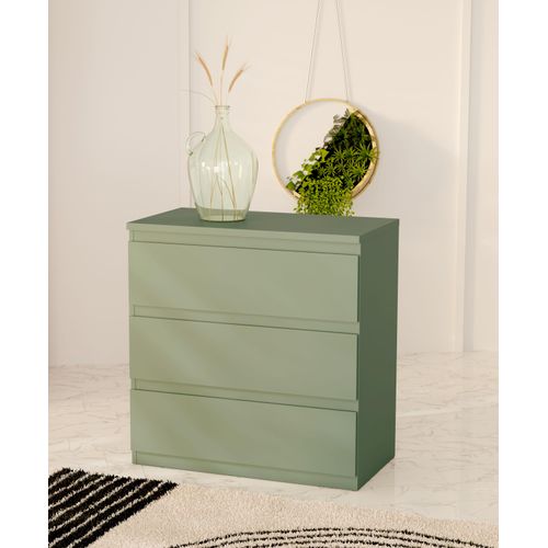 Kommode FORTE "EDMORE", grün, B:77,2cm H:79,8cm T:42,2cm, Sideboards, Kommode, Kommode, Breite ca. 78 cm