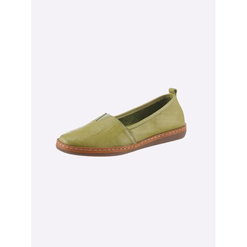 Slipper ANDREA CONTI, Damen, Gr. 39, grün (pistazie), Leder, Rindsleder, Rindsleder, modisch, Schuhe