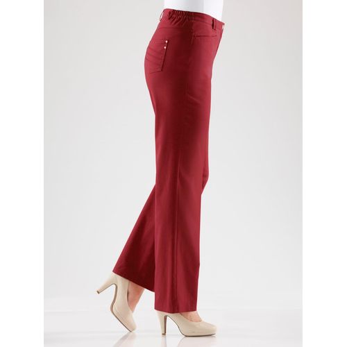 Funktionshose COSMA, Damen, Gr. 52, Normalgrößen, rot, 97% Baumwolle, 3% Elasthan, unifarben, lang, Hosen