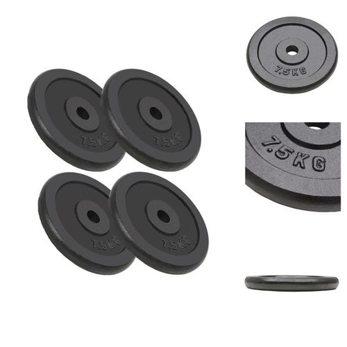 vidaXL Hantelscheiben 4 Stk. 4x7,5 kg Gusseisen - Hanteln & Gewichte