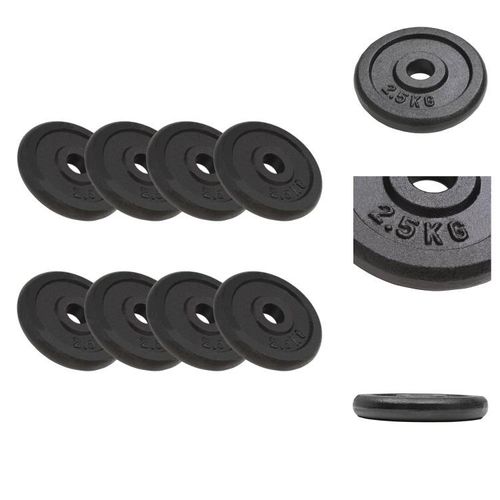 vidaXL Hantelscheiben 8 Stk. 8x2,5 kg Gusseisen - Hanteln & Gewichte