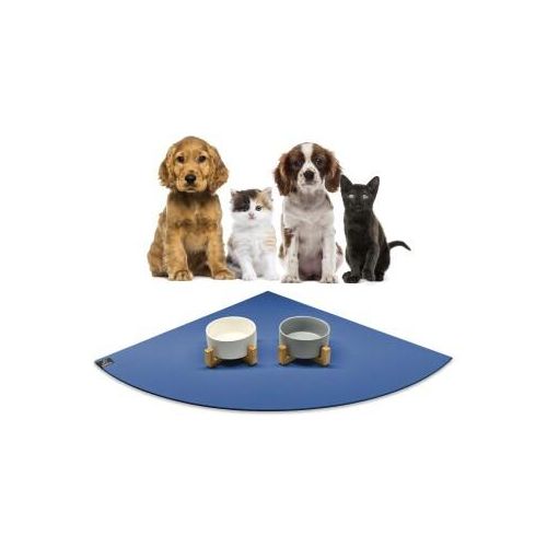 SANOZOO ® - Napfunterlage Eckrund - Öko-Tex und Made in Germany blau 80 cm, 80 cm