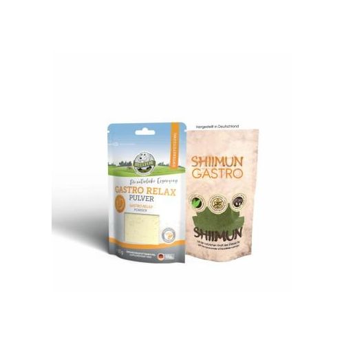 Bellfor Sparset für Hunde mit Verdauungsproblemen - Gastro Relax Pulver 80g + Shiimun Gastro Pulver 50g