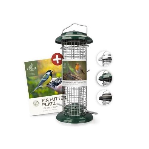 wildtier liebe Futterspender für Erdnüsse 23,5cm, Grün