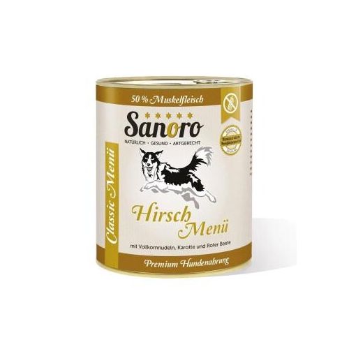 Sanoro Menü Classic vom Hirsch mit 50 % Fleischanteil 6x800g