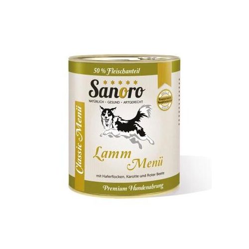 Sanoro Menü Classic vom Lamm mit 50 % Fleischanteil 6x800g