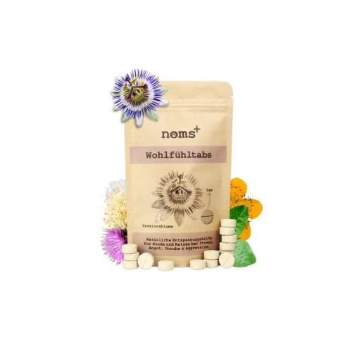 noms+ Wohlfühltabs für Hunde bei Stress & Angst 110g