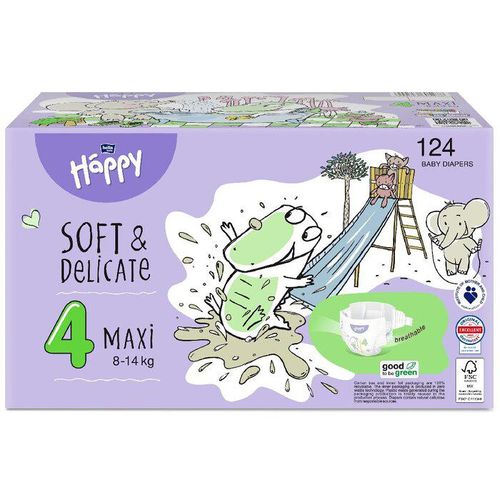 bella baby Happy Windeln Gr.4 Maxi 8-14kg HAPPY BOX 124 Stück