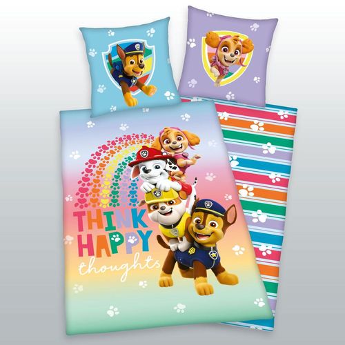 Paw Patrol Bettwäsche Größe 80x80 + 135x200 cm