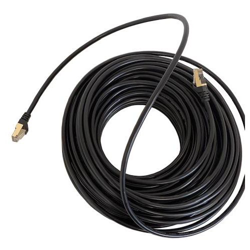 CAT7 Patchkabel Netzwerkkabel schwarz 2m rund