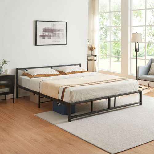 Metallbett Meran 180 x 200 cm Stahl Schwarz