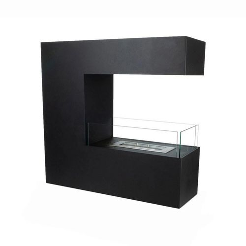 Topeka Standkamin, Schwarz, 2,4 kW, trennt Räume, elegant und hochwertig