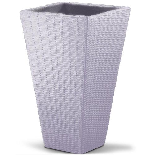 Blumentopf Taupe Polyrattan-Optik 70x40x40cm