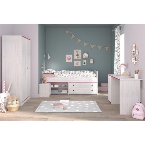 Kinderzimmer, 4-tlg., Smoozy 26 - Kanten drehbar - Pink oder Blau