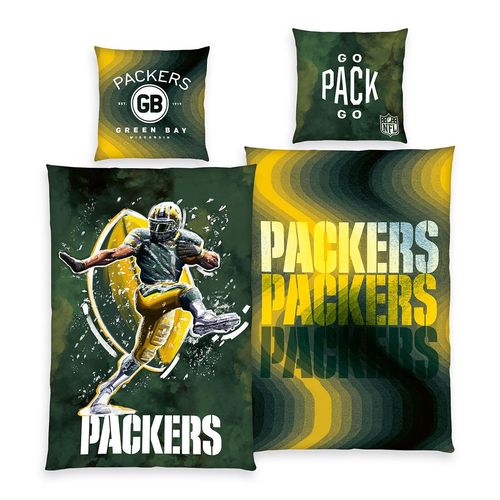 NFL Packers Bettwäsche Größe 80x80 + 135x200 cm
