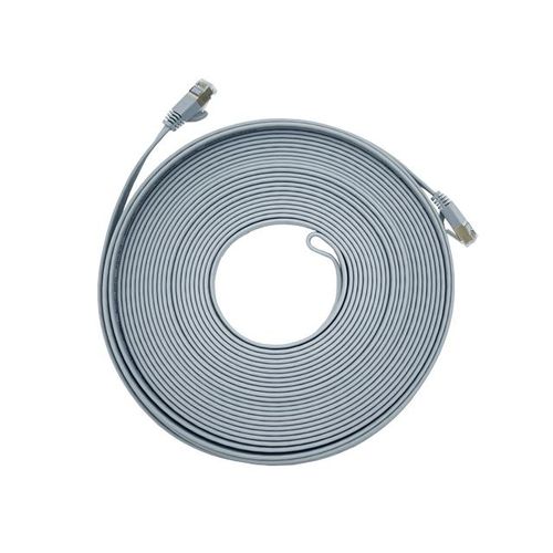 CAT7 Patchkabel Netzwerkkabel grau 20m flach