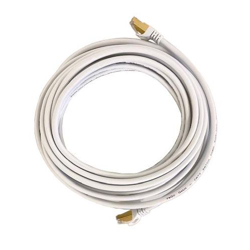 CAT7 Patchkabel Netzwerkkabel weiß 3m rund