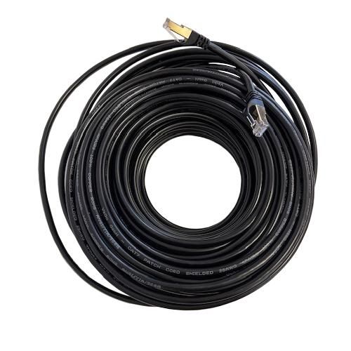 CAT7 Patchkabel Netzwerkkabel schwarz 5m rund