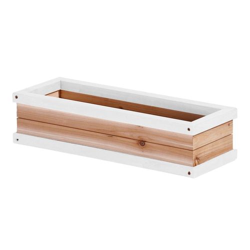 Blumenkasten Braun/weiß