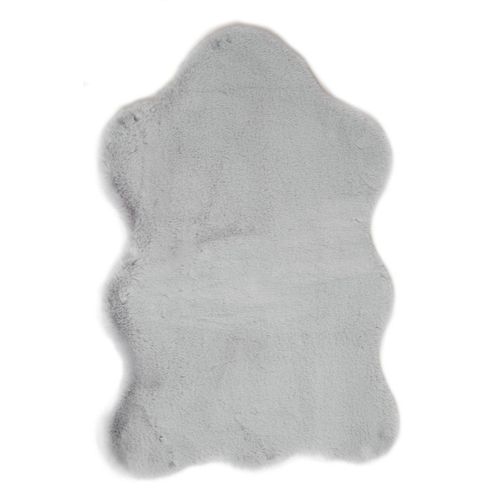 Kunstfell Hochflor Grau 80 x 55 x 3 cm