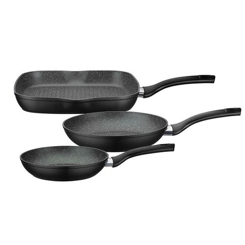 Pfannen-Set Gourmet Granit 3-tlg. inkl. Grillpfanne