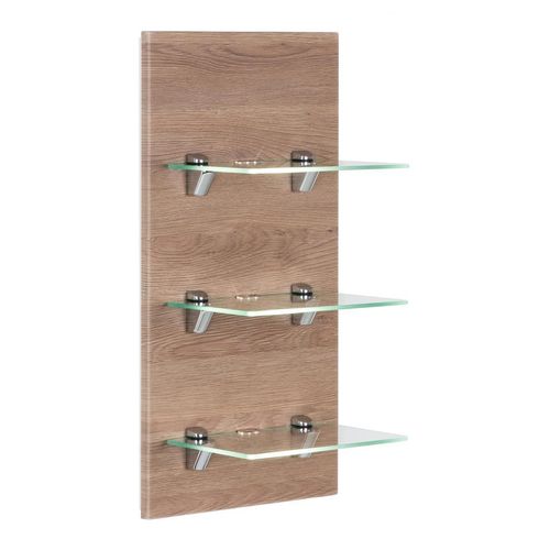 LED-Panel VIVA mit 3 Glasablagen eiche hell EEK: F