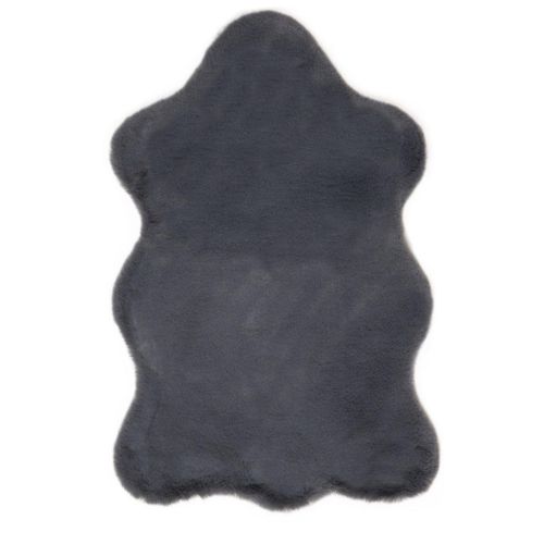 Kunstfell Hochflor Anthrazit 80 x 55 x 3 cm