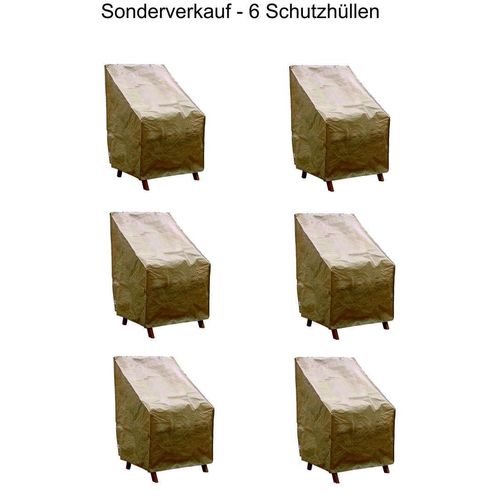 Stuhlhülle 6er Set Stuhlhussen Abdeckhaube Stuhl Stapelstühle - Sonderpreis