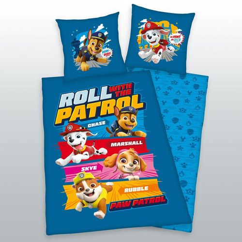 Paw Patrol Bettwäsche Größe 80x80 + 135x200 cm