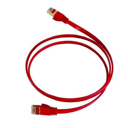 CAT7 Patchkabel Netzwerkkabel rot 1m flach