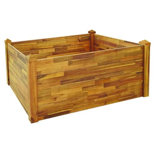 Holz Pflanzkübel, Pflanzkübel, Blumenkasten, Blumenkübel 118 x 78 x 34 cm FSC braun