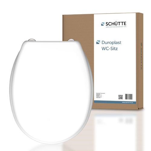 Duroplast WC Sitz WHITE, Toilettendeckel, Toilettensitz weiß