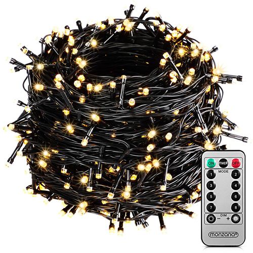 Lichterkette 600 LED mit Fernbedienung 60m warm weiß