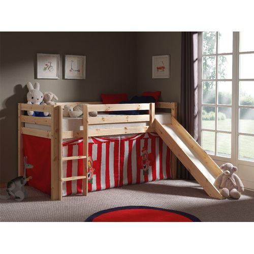 Spielbett Pino mit Rutsche und Textilset 