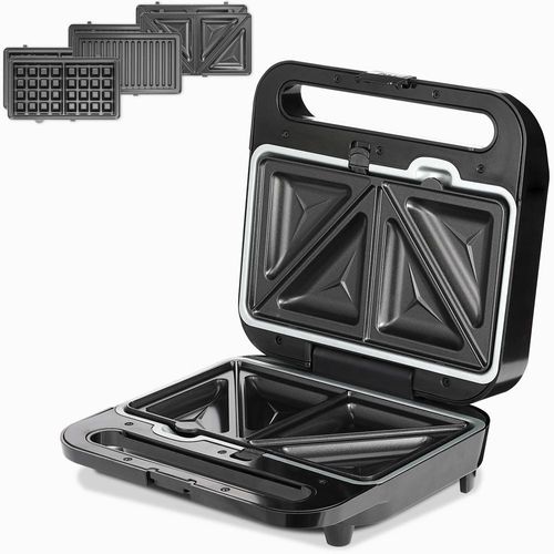 Kontaktgrill XXL 3in1 Schwarz/Silber 1.000W