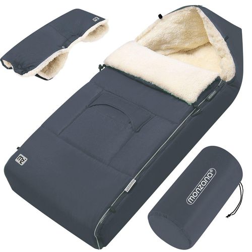 monzana Baby Fußsack Premium anthrazit