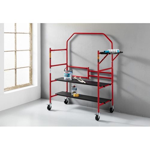 Mobiles Mini Arbeitsgerüst 226 kg Belastbarkeit rot