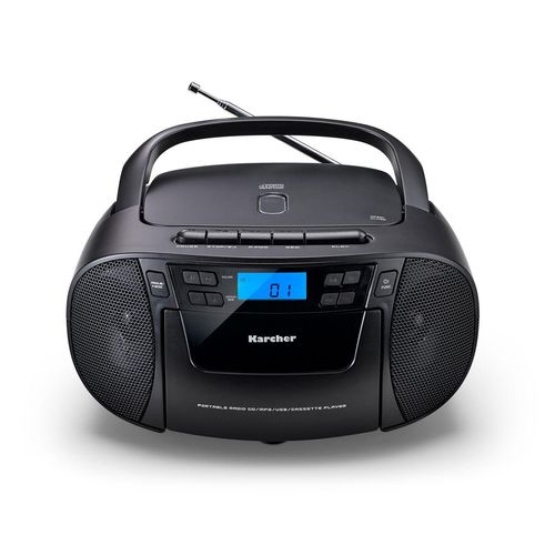 RR 5045 tragbares CD Radio (CD-Player, Kassettenplayer, UKW Radio, USB / AUX-In) schwarz