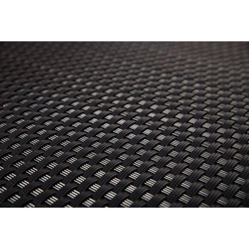 Rattan Art Polyrattan Balkonsichtschutz mit Metallösen - Schwarz 0,9m x 3m