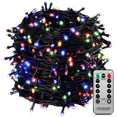 Lichterkette 200 LED mit Fernbedienung 20m bunt