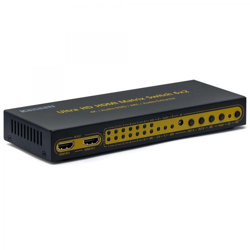 KanaaN 4K HDMI UHD-Matrix 6x2 Switch