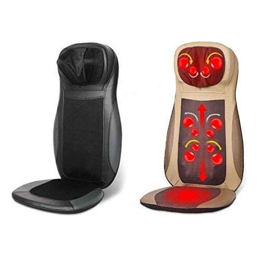 Massagesitzauflage Shiatsu Massage Auflage Massagesessel Massagematte Rückenmassagegerät Mit Wärme- Und Vibrationsfunktion für Büro Zuhause Schwarz