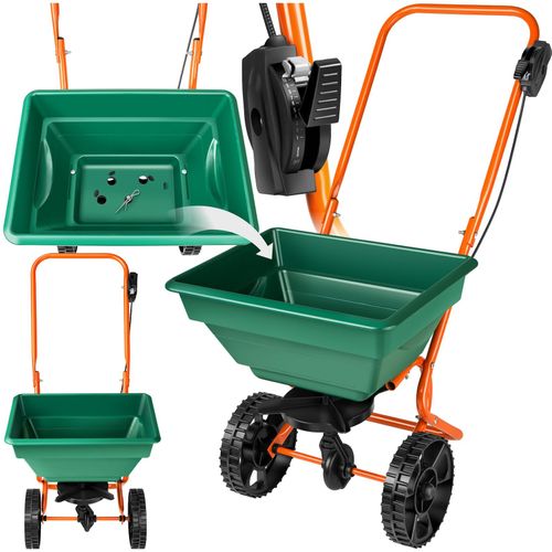 tectake® Streuwagen, 25 l, große Räder, 75 x 46 x 105 cm