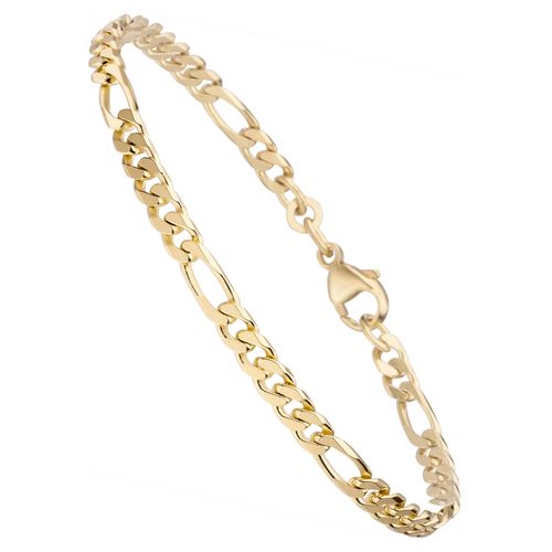 Armband JOBO, gold (gelbgold 333), Armbänder, Damen, Gelbgold 333, Figaroarmband 333 Gold massiv 21 cm