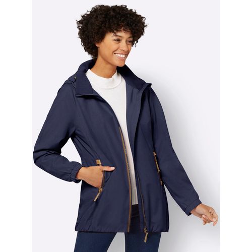 Langjacke CASUAL LOOKS, Damen, Gr. 46, blau (marine), 100% Polyester, unifarben, Langarm, Jacken