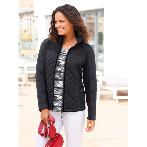 Fleecejacke CASUAL LOOKS, Damen, Gr. 52, schwarz, 100% Polyester, unifarben, Langarm, Jacken