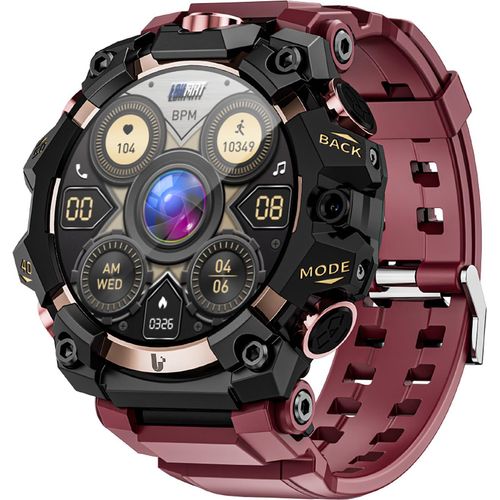 LOKMAT APPLLP 2 PRO 4G Smart Watch, WiFi GPS BT Smartwatch, AMOLED-Touchscreen, unterstuetzt Nano-SIM-Karte, unabhaengige Telefonanrufe, Sportuhr, Herzfrequenz-Gesundheitsmonitor, Fitness-Tracker, Doppelkamera