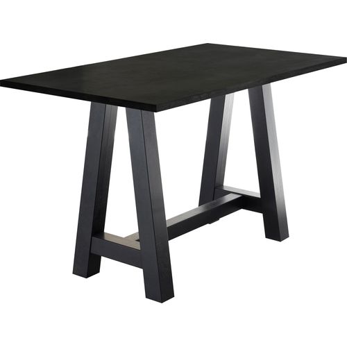 Bartisch MÄUSBACHER, schwarz (schwarzstahl, schwarzstahlfarben, schwarzstahl), B:160cm H:105cm T:70cm, Tische, Bartisch, Gestell in A-Form (Breite 120, 140 oder 160 cm)