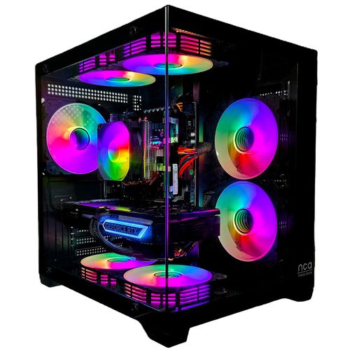 Gaming PC PHANTOM BLACK | NVIDIA GTX 1660 SUPER | 64GB RAM 1TB SSD | Intel 10 Core | RGB Lüfter mit Fernbedienung | Luftkühlung | WLAN 5 | Win 11