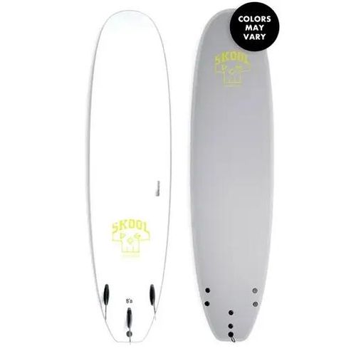 Softdog Surf Softdog Skooldog Dual Stringer Soft Top Surfbrett (Grau/Gelb)